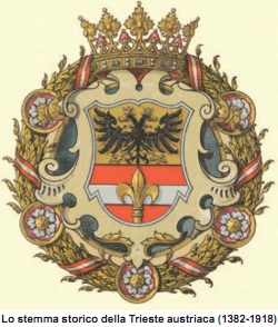 Stemma della Trieste austriaca dal 1382 al 1918
